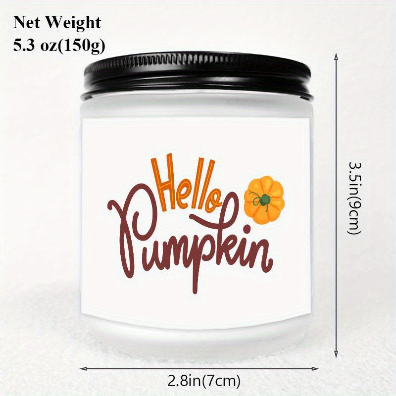 1 bougie parfumée Hello Pumpkin Lavande - Cadeau d'automne Thanksgiving Halloween pour garçons, filles, hommes, femmes, maman, papa, mari, épouse, amis, collègue, voisin, lui, elle avec un joli cadeau essentiel