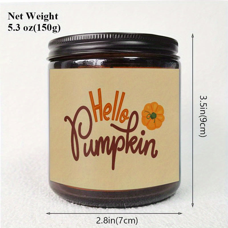 1 bougie parfumée Hello Pumpkin Lavande - Cadeau d'automne Thanksgiving Halloween pour garçons, filles, hommes, femmes, maman, papa, mari, épouse, amis, collègue, voisin, lui, elle avec un joli cadeau essentiel