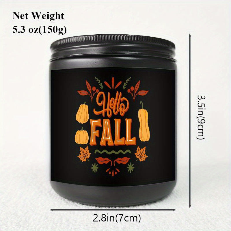 [Fast Arrival] 1pc Hello Fall Lavender Scented Candle - Aromatherapy Candle for Relaxation and Mood Boosting - Perfect Gift for Boys, Girls, Men, Women, Mom, Dad, Husband, Wife, Friends, Coworker, Neighbor on Thanksgiving, Ha