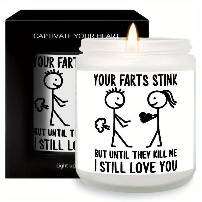 5.3oz Soybean Wax 1PC Lavender Scented Candle, Best Husband Happy Birthday Gifts Idea for Man Hubby Who Have Everything want Nothing from Wife on Romantic Anniversary Christmas Xmas Valentines Father's Day