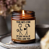 5.3oz Soybean Wax 1PC Lavender Scented Candle, Best Husband Happy Birthday Gifts Idea for Man Hubby Who Have Everything want Nothing from Wife on Romantic Anniversary Christmas Xmas Valentines Father's Day