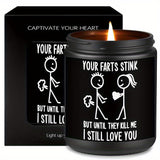 5.3oz Soybean Wax 1PC Lavender Scented Candle, Best Husband Happy Birthday Gifts Idea for Man Hubby Who Have Everything want Nothing from Wife on Romantic Anniversary Christmas Xmas Valentines Father's Day