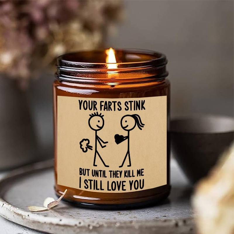5.3oz Soybean Wax 1PC Lavender Scented Candle, Best Husband Happy Birthday Gifts Idea for Man Hubby Who Have Everything want Nothing from Wife on Romantic Anniversary Christmas Xmas Valentines Father's Day