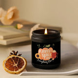 Hello Pumpkin Scented Candle Fall AutumnThemed Orange Terracotta Burnt Rustic Farmhouse September October Harvest Thanksgiving Day Decoration Gift for Women Woman Hostess Friends Her Mom Wife Grandma Cute Items Essenti