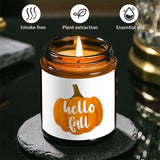 Bonjour l'automne Bougie parfumée Thème automne Citrouille Orange Terre cuite Brûlée Rustique Ferme Septembre Octobre Récolte Thanksgiving Jour Décoration Cadeau pour la maison Femmes Hôtesse Hommes Amis Sa mère Femme Grand-mère Articles mignons Ess