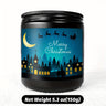1pc Glass Scented Candle, Lavender Fragrance, Merry Christmas Theme, Essential Oils, Smoke-Free, Ideal for Holiday Centerpieces & Home Decoration, Gift for Family & Friends