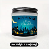 1pc Glass Scented Candle, Lavender Fragrance, Merry Christmas Theme, Essential Oils, Smoke-Free, Ideal for Holiday Centerpieces & Home Decoration, Gift for Family & Friends