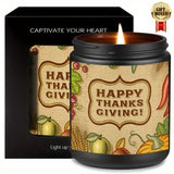 Thanksgiving Centerpiece Candle - Glass Jar Lavender Aromatherapy Scented Candle for Home Decor, Meditation, and Gifts - 1Pc, No Electricity Needed