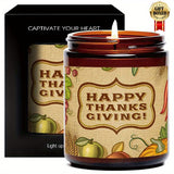 Thanksgiving Centerpiece Candle - Glass Jar Lavender Aromatherapy Scented Candle for Home Decor, Meditation, and Gifts - 1Pc, No Electricity Needed