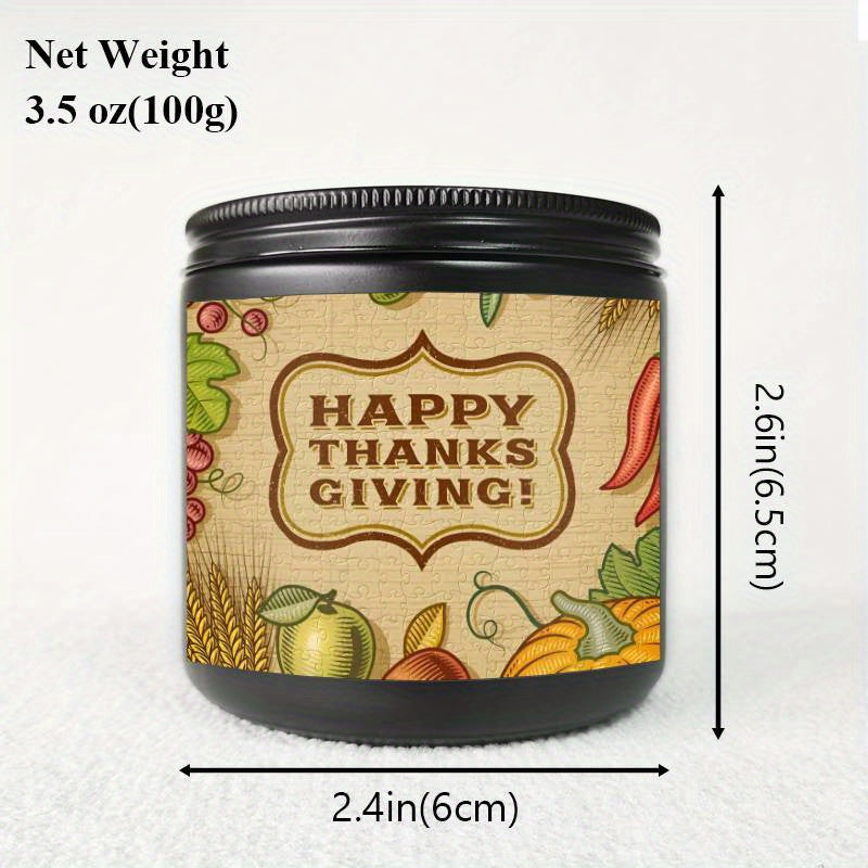 Thanksgiving Centerpiece Candle - Glass Jar Lavender Aromatherapy Scented Candle for Home Decor, Meditation, and Gifts - 1Pc, No Electricity Needed