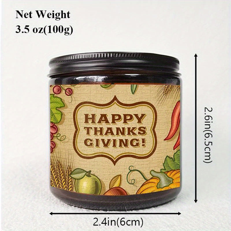 Thanksgiving Centerpiece Candle - Glass Jar Lavender Aromatherapy Scented Candle for Home Decor, Meditation, and Gifts - 1Pc, No Electricity Needed