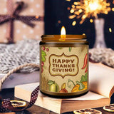 Thanksgiving Centerpiece Candle - Glass Jar Lavender Aromatherapy Scented Candle for Home Decor, Meditation, and Gifts - 1Pc, No Electricity Needed