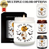 Bougie parfumée à la lavande – Parfaite pour la décoration et les cadeaux d'Halloween, idéale pour l'aromathérapie et la méditation, pot en verre, aucune alimentation nécessaire