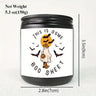Bougie parfumée à la lavande – Parfaite pour la décoration et les cadeaux d'Halloween, idéale pour l'aromathérapie et la méditation, pot en verre, aucune alimentation nécessaire