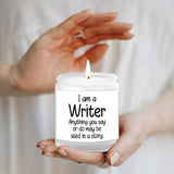Writer’s Inspiration Lavender Scented Candle Soy Wax Perfect Gift for Writer Author Journalist Creative Mind Ideal for Birthday Christmas Thanksgiving Office Desk Writing Nook Relax Stress Relief Cozy Evening Reading Space