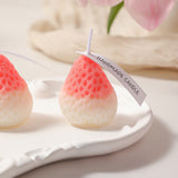 4pcs Handcrafted Strawberry Scented Candle Set - Soy Wax, Single Wick - Cozy Fruit Aroma for Home Decor & Birthday Gifts - Charming Pink Heart-Shaped Gift Box, Strawberry Themed Items