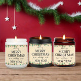 Merry Christmas Lavender Scented Candle Gift for Men Women Him Her Male Female Boyfriend Grilfriend Best Friend BBF Sister Bestie Brother Classmate Coworker Sister Mom Dad Family on Christmas Xmas Home Decoratin Funny Unique