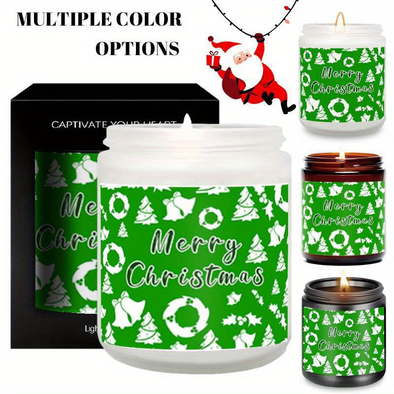 Merry Christmas Lavender Scented Candle Gift for Men Women Him Her Male Female Boyfriend Grilfriend Best Friend BBF Sister Bestie Brother Classmate Coworker Sister Mom Dad Family on Christmas Xmas Home Decoratin Funny Unique