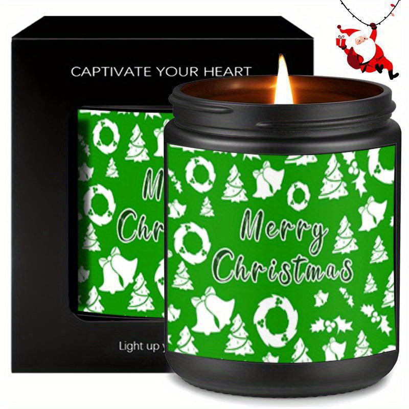 Merry Christmas Lavender Scented Candle Gift for Men Women Him Her Male Female Boyfriend Grilfriend Best Friend BBF Sister Bestie Brother Classmate Coworker Sister Mom Dad Family on Christmas Xmas Home Decoratin Funny Unique