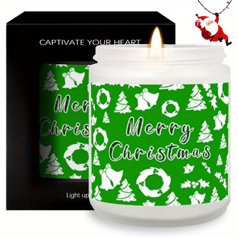Merry Christmas Lavender Scented Candle Gift for Men Women Him Her Male Female Boyfriend Grilfriend Best Friend BBF Sister Bestie Brother Classmate Coworker Sister Mom Dad Family on Christmas Xmas Home Decoratin Funny Unique