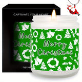 Merry Christmas Lavender Scented Candle Gift for Men Women Him Her Male Female Boyfriend Grilfriend Best Friend BBF Sister Bestie Brother Classmate Coworker Sister Mom Dad Family on Christmas Xmas Home Decoratin Funny Unique