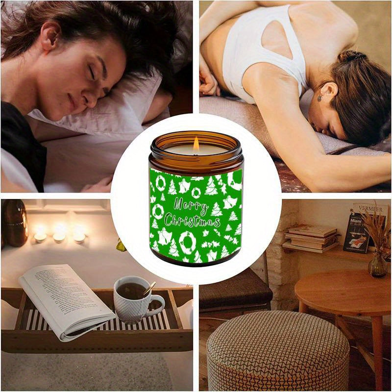 Merry Christmas Lavender Scented Candle Gift for Men Women Him Her Male Female Boyfriend Grilfriend Best Friend BBF Sister Bestie Brother Classmate Coworker Sister Mom Dad Family on Christmas Xmas Home Decoratin Funny Unique
