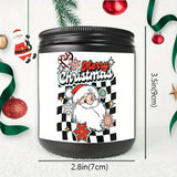 1PC Lavender Scented Candle 5. 3oz Soybean Wax Merry Christmas Gifts Idea for Women Men Mom Dad Grandma Sister Co worker Friends on Winter Xmas Home Decorations Santa Claus Christmas Trees Snowman Stockings Snowflake Reindeer