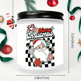 1PC Lavender Scented Candle 5. 3oz Soybean Wax Merry Christmas Gifts Idea for Women Men Mom Dad Grandma Sister Co worker Friends on Winter Xmas Home Decorations Santa Claus Christmas Trees Snowman Stockings Snowflake Reindeer