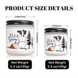 1pc Lavender Scented Candle, "Let it Snow" Festive Design, Smoke-Free, Plant Extraction, Essential Oils, Glass Jar, Perfect for Christmas, Home & Kitchen Decor, Ideal for Coworkers, Friends, Family, White Elephant Gift