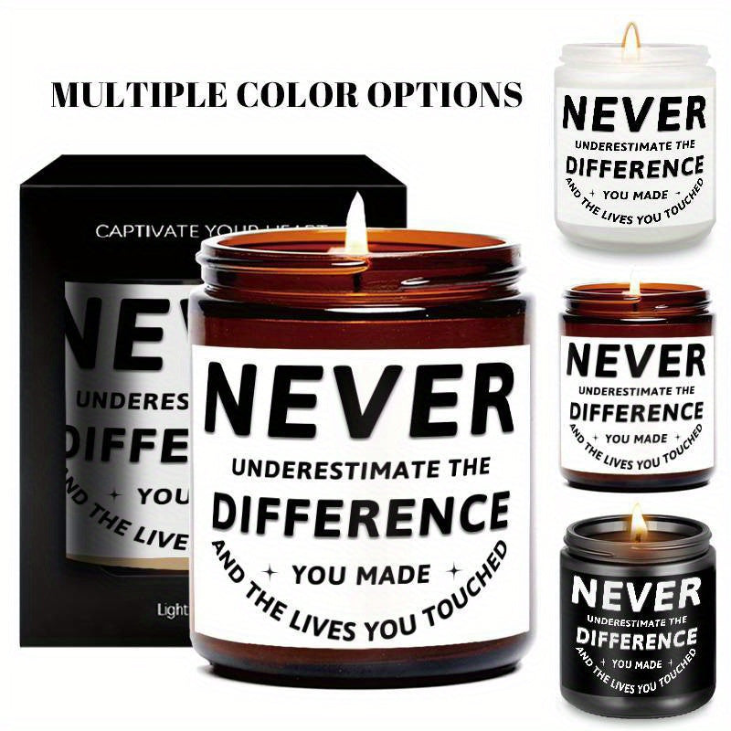 Inspirational Scented Candle 5.3oz - Perfect Gift for Doctors, Nurses & Healthcare Heroes | Ideal for Birthdays, Thanksgiving, Christmas | Soothing & Relaxing Aroma | Glass Jar Included, You Made A Difference, Husband Wife Gi