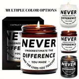 Inspirational Scented Candle 5.3oz - Perfect Gift for Doctors, Nurses & Healthcare Heroes | Ideal for Birthdays, Thanksgiving, Christmas | Soothing & Relaxing Aroma | Glass Jar Included, You Made A Difference, Husband Wife Gi