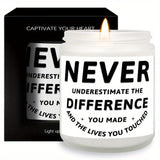 Inspirational Scented Candle 5.3oz - Perfect Gift for Doctors, Nurses & Healthcare Heroes | Ideal for Birthdays, Thanksgiving, Christmas | Soothing & Relaxing Aroma | Glass Jar Included, You Made A Difference, Husband Wife Gi