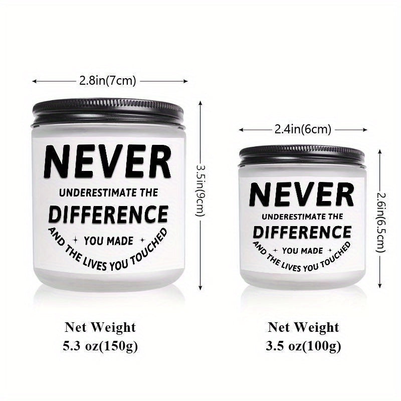 Inspirational Scented Candle 5.3oz - Perfect Gift for Doctors, Nurses & Healthcare Heroes | Ideal for Birthdays, Thanksgiving, Christmas | Soothing & Relaxing Aroma | Glass Jar Included, You Made A Difference, Husband Wife Gi