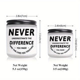 Inspirational Scented Candle 5.3oz - Perfect Gift for Doctors, Nurses & Healthcare Heroes | Ideal for Birthdays, Thanksgiving, Christmas | Soothing & Relaxing Aroma | Glass Jar Included, You Made A Difference, Husband Wife Gi