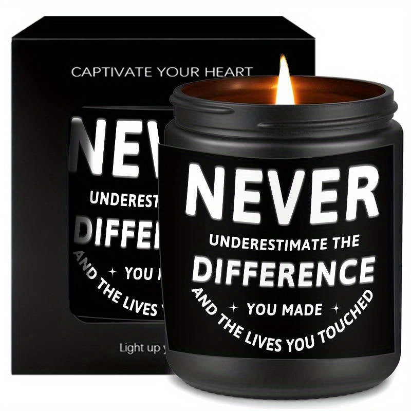 Inspirational Scented Candle 5.3oz - Perfect Gift for Doctors, Nurses & Healthcare Heroes | Ideal for Birthdays, Thanksgiving, Christmas | Soothing & Relaxing Aroma | Glass Jar Included, You Made A Difference, Husband Wife Gi
