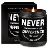 Inspirational Scented Candle 5.3oz - Perfect Gift for Doctors, Nurses & Healthcare Heroes | Ideal for Birthdays, Thanksgiving, Christmas | Soothing & Relaxing Aroma | Glass Jar Included, You Made A Difference, Husband Wife Gi