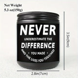 Inspirational Scented Candle 5.3oz - Perfect Gift for Doctors, Nurses & Healthcare Heroes | Ideal for Birthdays, Thanksgiving, Christmas | Soothing & Relaxing Aroma | Glass Jar Included, You Made A Difference, Husband Wife Gi