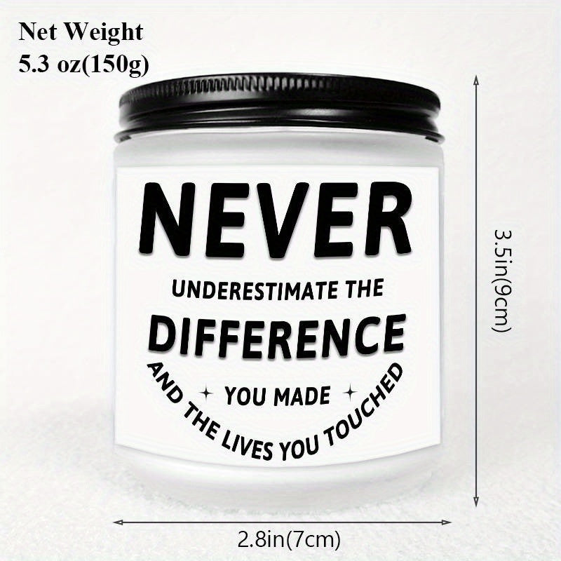 Inspirational Scented Candle 5.3oz - Perfect Gift for Doctors, Nurses & Healthcare Heroes | Ideal for Birthdays, Thanksgiving, Christmas | Soothing & Relaxing Aroma | Glass Jar Included, You Made A Difference, Husband Wife Gi