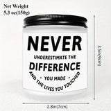 Inspirational Scented Candle 5.3oz - Perfect Gift for Doctors, Nurses & Healthcare Heroes | Ideal for Birthdays, Thanksgiving, Christmas | Soothing & Relaxing Aroma | Glass Jar Included, You Made A Difference, Husband Wife Gi