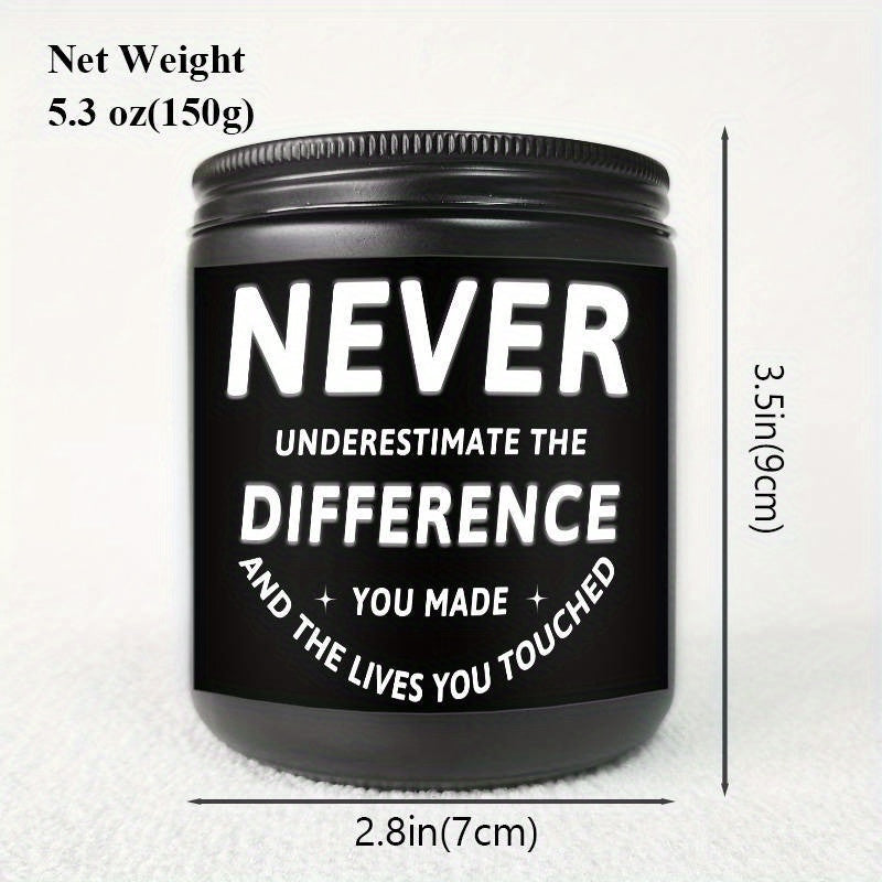 Inspirational Scented Candle 5.3oz - Perfect Gift for Doctors, Nurses & Healthcare Heroes | Ideal for Birthdays, Thanksgiving, Christmas | Soothing & Relaxing Aroma | Glass Jar Included, You Made A Difference, Husband Wife Gi