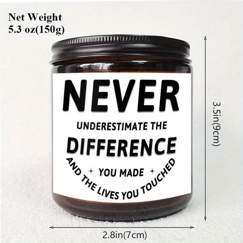 Inspirational Scented Candle 5.3oz - Perfect Gift for Doctors, Nurses & Healthcare Heroes | Ideal for Birthdays, Thanksgiving, Christmas | Soothing & Relaxing Aroma | Glass Jar Included, You Made A Difference, Husband Wife Gi