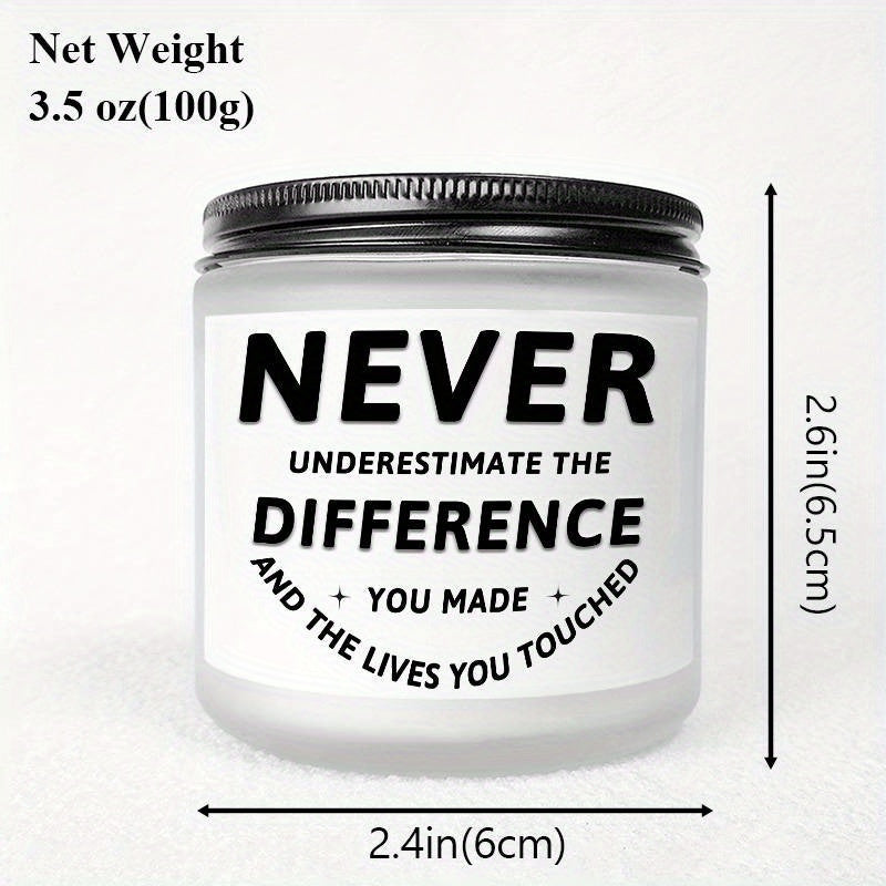 Inspirational Scented Candle 5.3oz - Perfect Gift for Doctors, Nurses & Healthcare Heroes | Ideal for Birthdays, Thanksgiving, Christmas | Soothing & Relaxing Aroma | Glass Jar Included, You Made A Difference, Husband Wife Gi