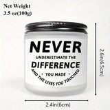 Inspirational Scented Candle 5.3oz - Perfect Gift for Doctors, Nurses & Healthcare Heroes | Ideal for Birthdays, Thanksgiving, Christmas | Soothing & Relaxing Aroma | Glass Jar Included, You Made A Difference, Husband Wife Gi