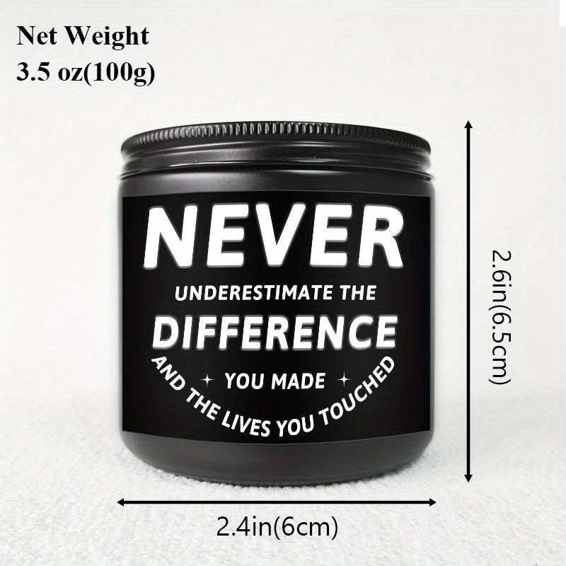 Inspirational Scented Candle 5.3oz - Perfect Gift for Doctors, Nurses & Healthcare Heroes | Ideal for Birthdays, Thanksgiving, Christmas | Soothing & Relaxing Aroma | Glass Jar Included, You Made A Difference, Husband Wife Gi