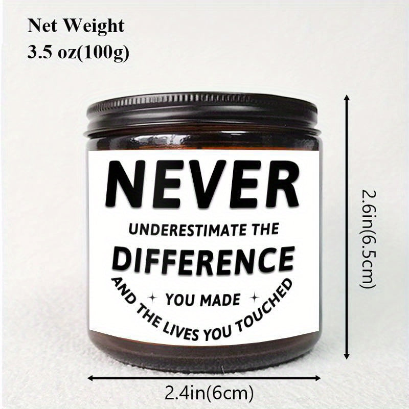 Inspirational Scented Candle 5.3oz - Perfect Gift for Doctors, Nurses & Healthcare Heroes | Ideal for Birthdays, Thanksgiving, Christmas | Soothing & Relaxing Aroma | Glass Jar Included, You Made A Difference, Husband Wife Gi