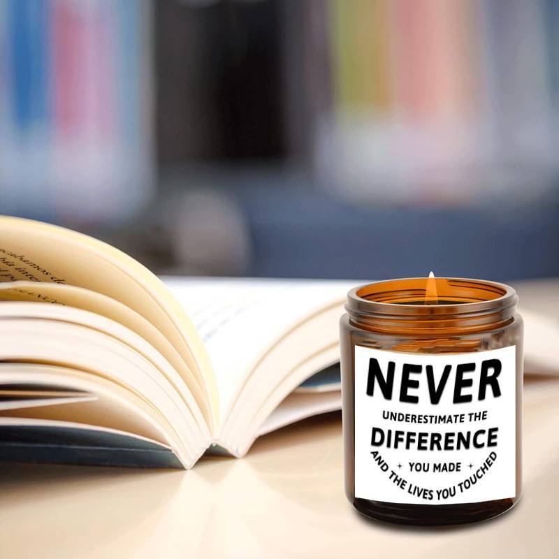 Inspirational Scented Candle 5.3oz - Perfect Gift for Doctors, Nurses & Healthcare Heroes | Ideal for Birthdays, Thanksgiving, Christmas | Soothing & Relaxing Aroma | Glass Jar Included, You Made A Difference, Husband Wife Gi