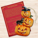 Adornos de madera de calabazas apilables aterradoras de G. DeBrekht - Decoración para Halloween y Acción de Gracias - 8158415