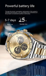 Bluetooth Sport Watch: HR, BP, Step Count