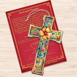 Blossom Cross Wooden Ornaments by G. DeBrekht Easter Spring Decor - 8688165