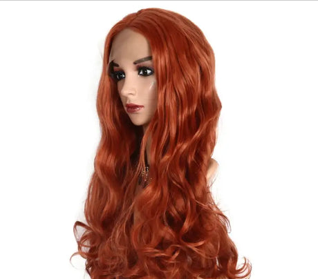 Long curly hair golden brown hood - Lootquake